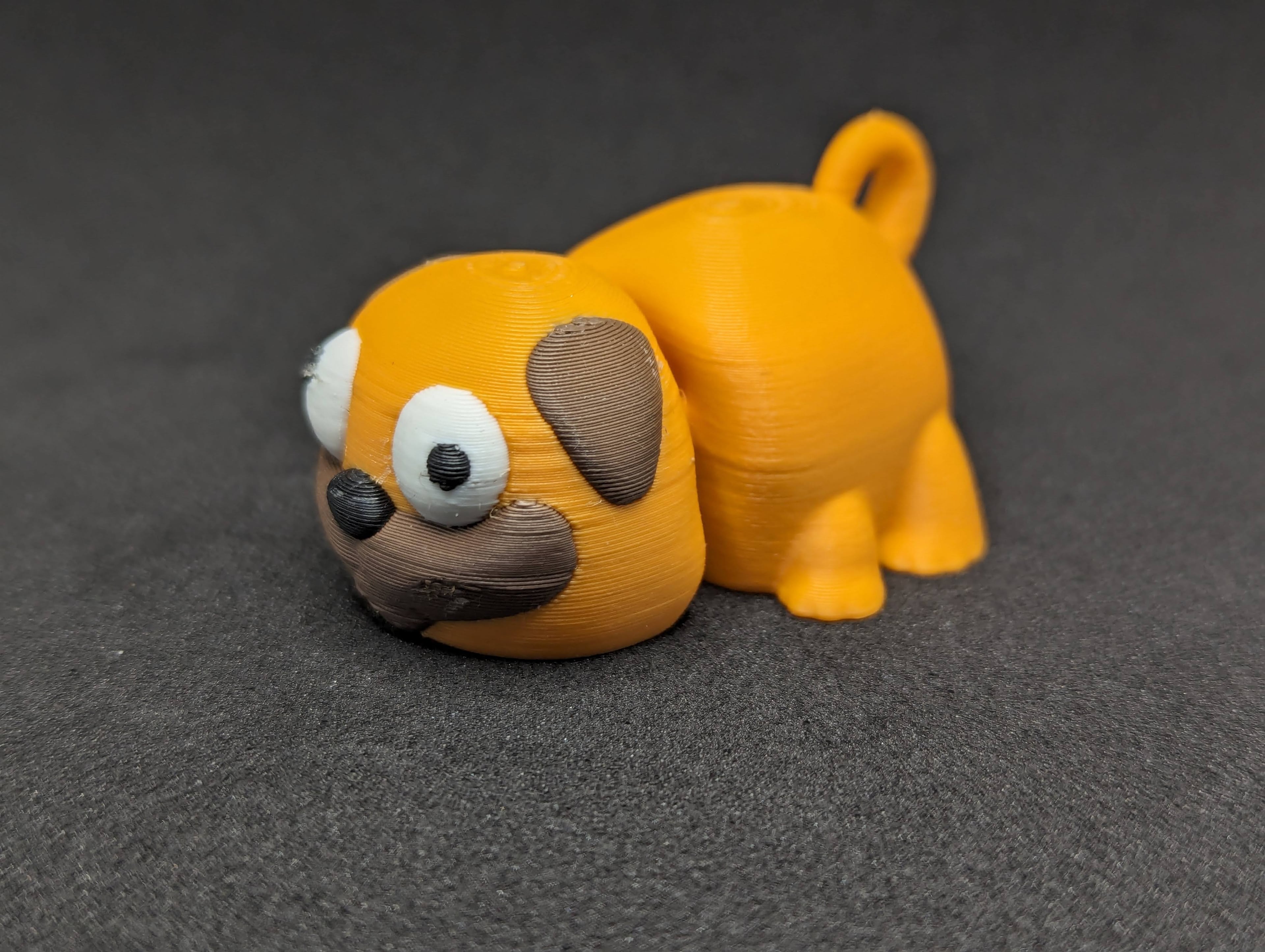 Cute Pug Keychain 3d model