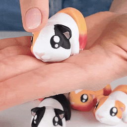 Cute Flexi Guinea Pig (Toy, Keychain & Magnet), Mini Animals 3d model