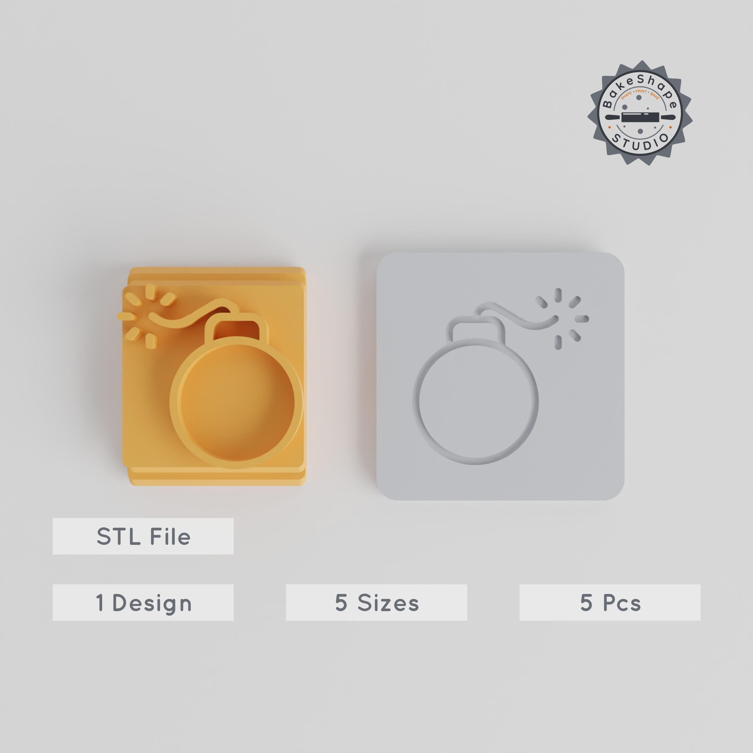 Explosive Stamp Tile Set, 5 Sizes, Perfect for Clay, Cookie & Fondant Decor PRODUCT_4564 3d model
