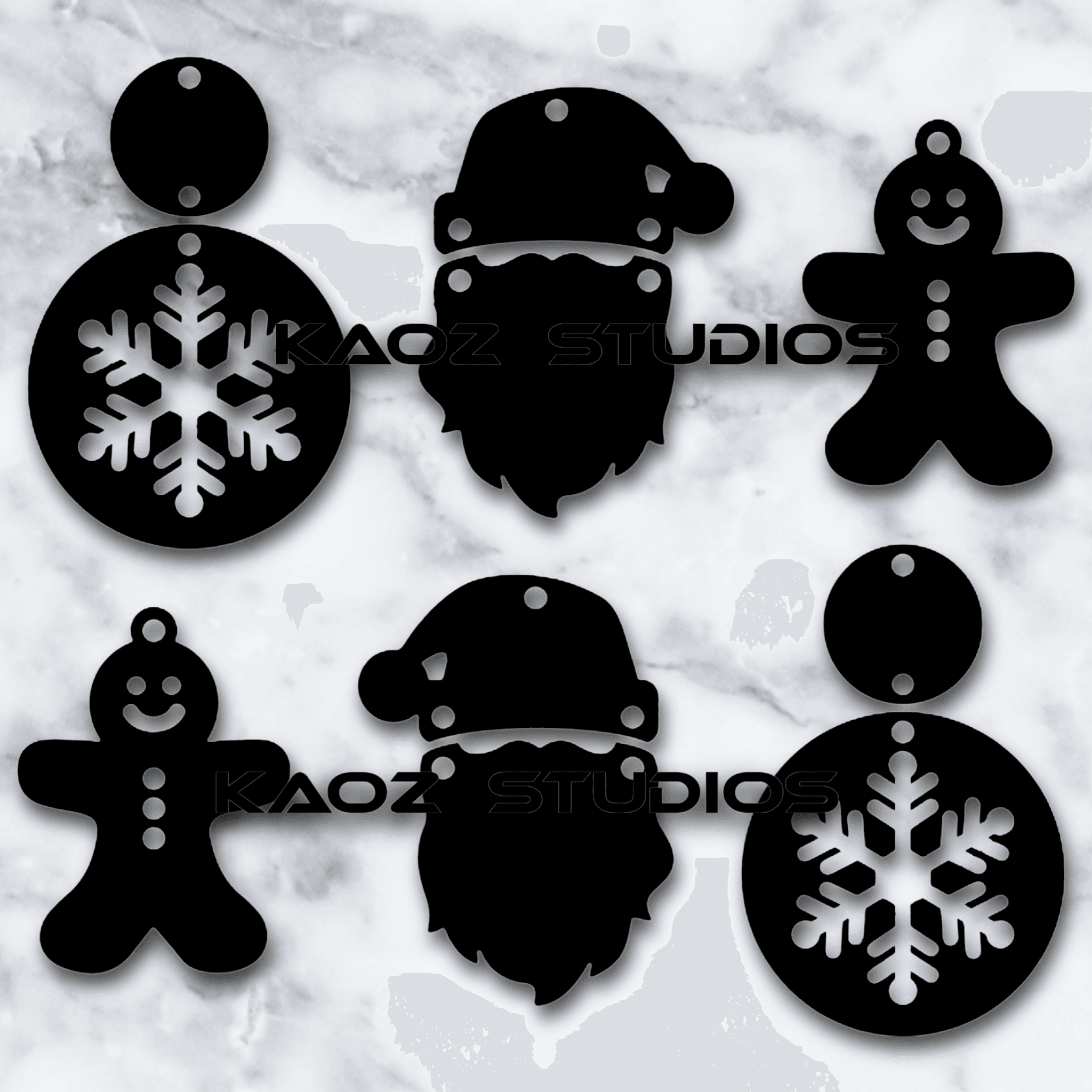 gingerbread earring bundle.stl 3d model