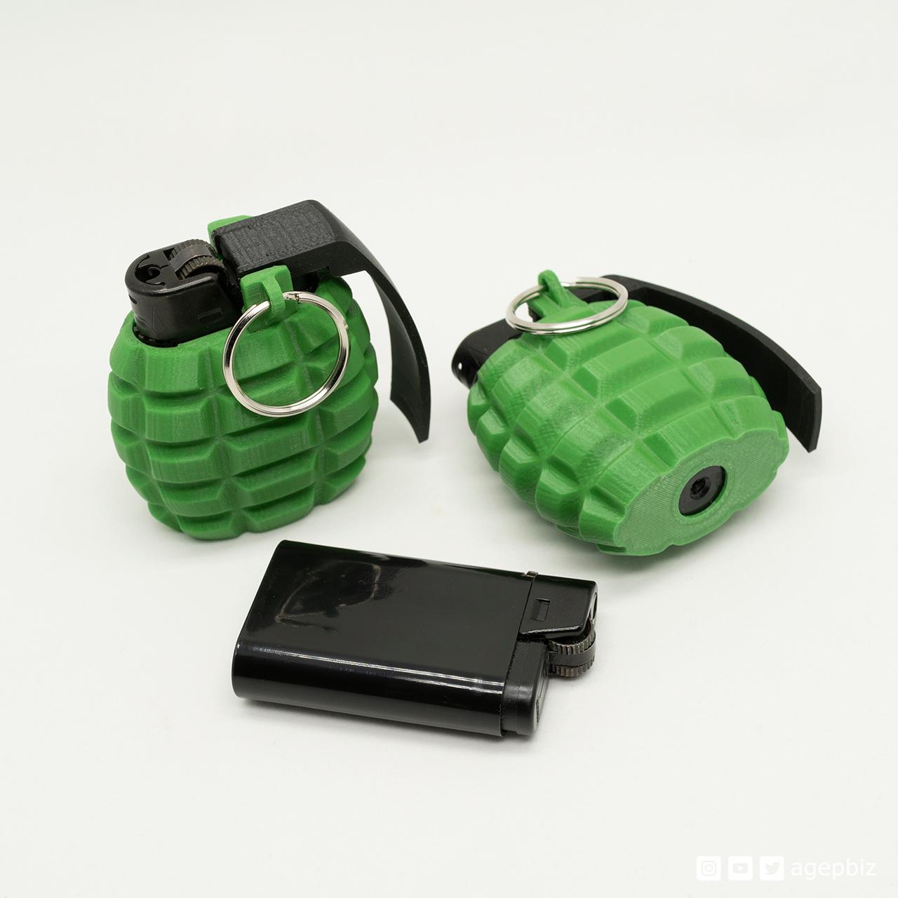 Lighter Case - Hand Grenade Shaped 3d model