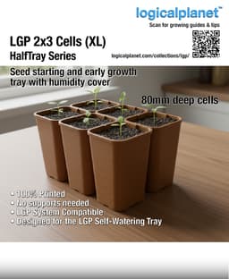 LGP 2×3 Cells XL HalfTray — Modular Seed Starting Tray for the Logical Grow Platform 3d model