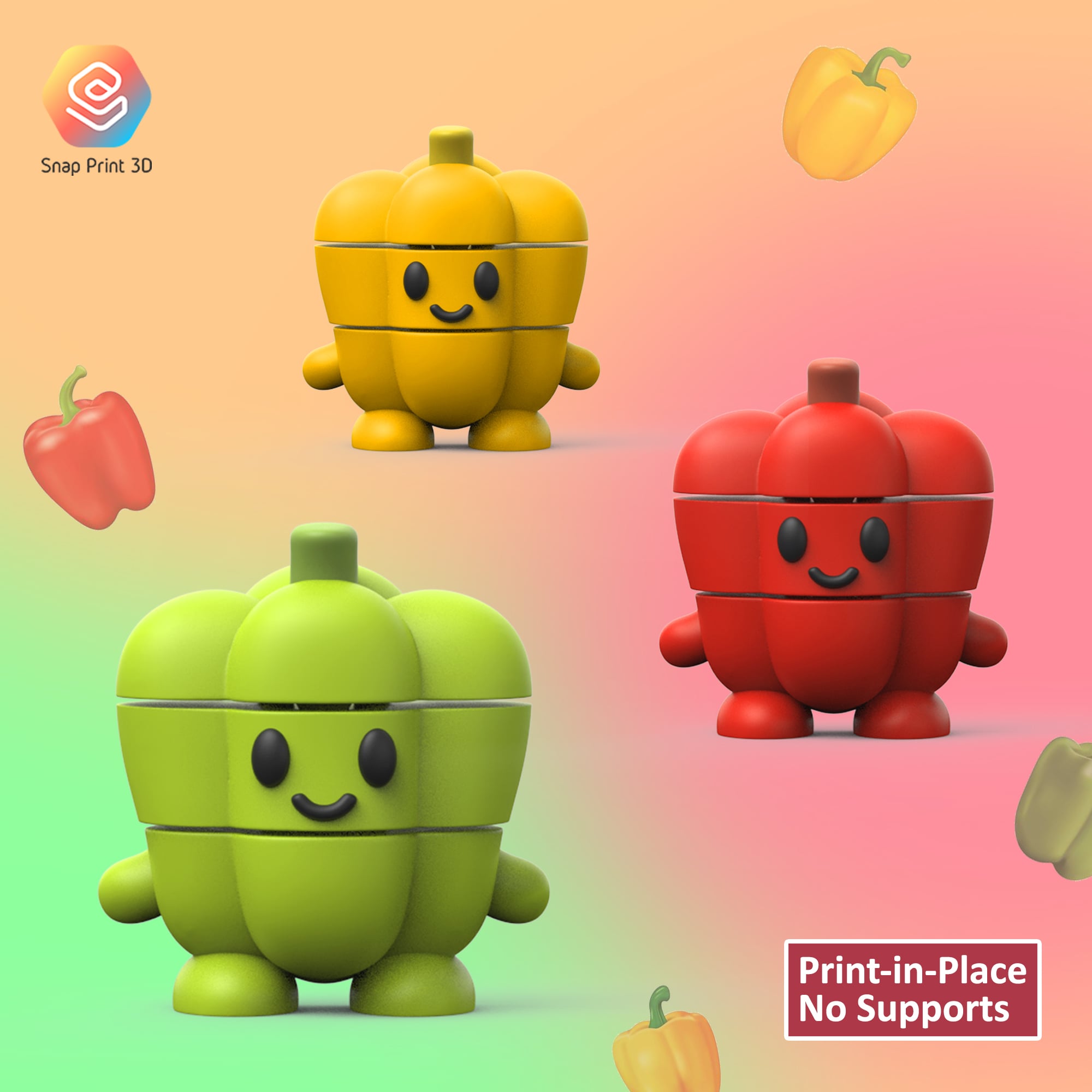 Flexi Bell Pepper 3d model