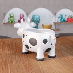 Cute Cow Decorative Desktop Organizer Storage 3d model