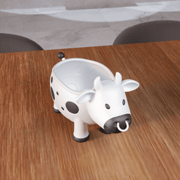 Cute Cow Decorative Desktop Organizer Storage 3d model