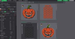 Halloween Jacko Killer Pumpkin Emblem Chain Link 3d model