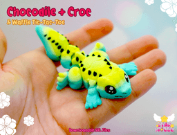 Chocolate Crocodile Flexi, & Waffle Tic Tac Toe 3d model