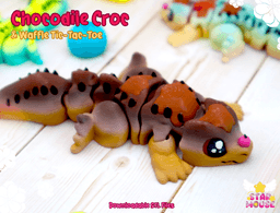 Chocolate Crocodile Flexi, & Waffle Tic Tac Toe 3d model