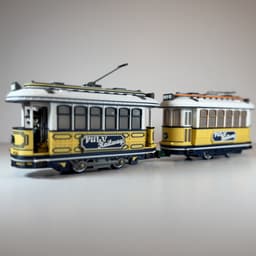 The Tram & Tram Stop (Compatible with LEGO Motors) 3d model