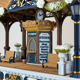 The Tram & Tram Stop (Compatible with LEGO Motors) 3d model