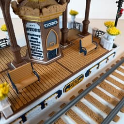 The Tram & Tram Stop (Compatible with LEGO Motors) 3d model