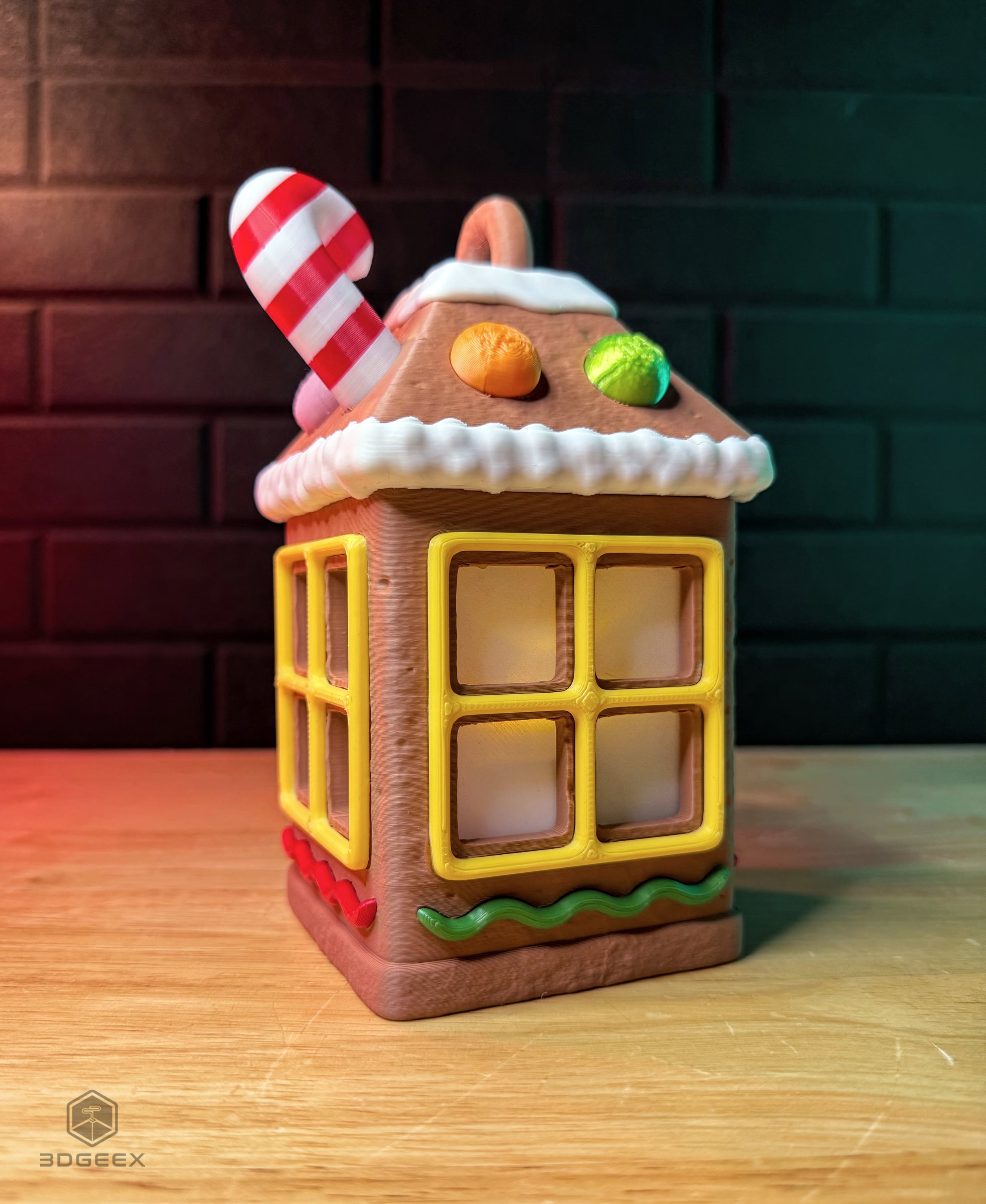 Gingerbread House Lantern 3d model