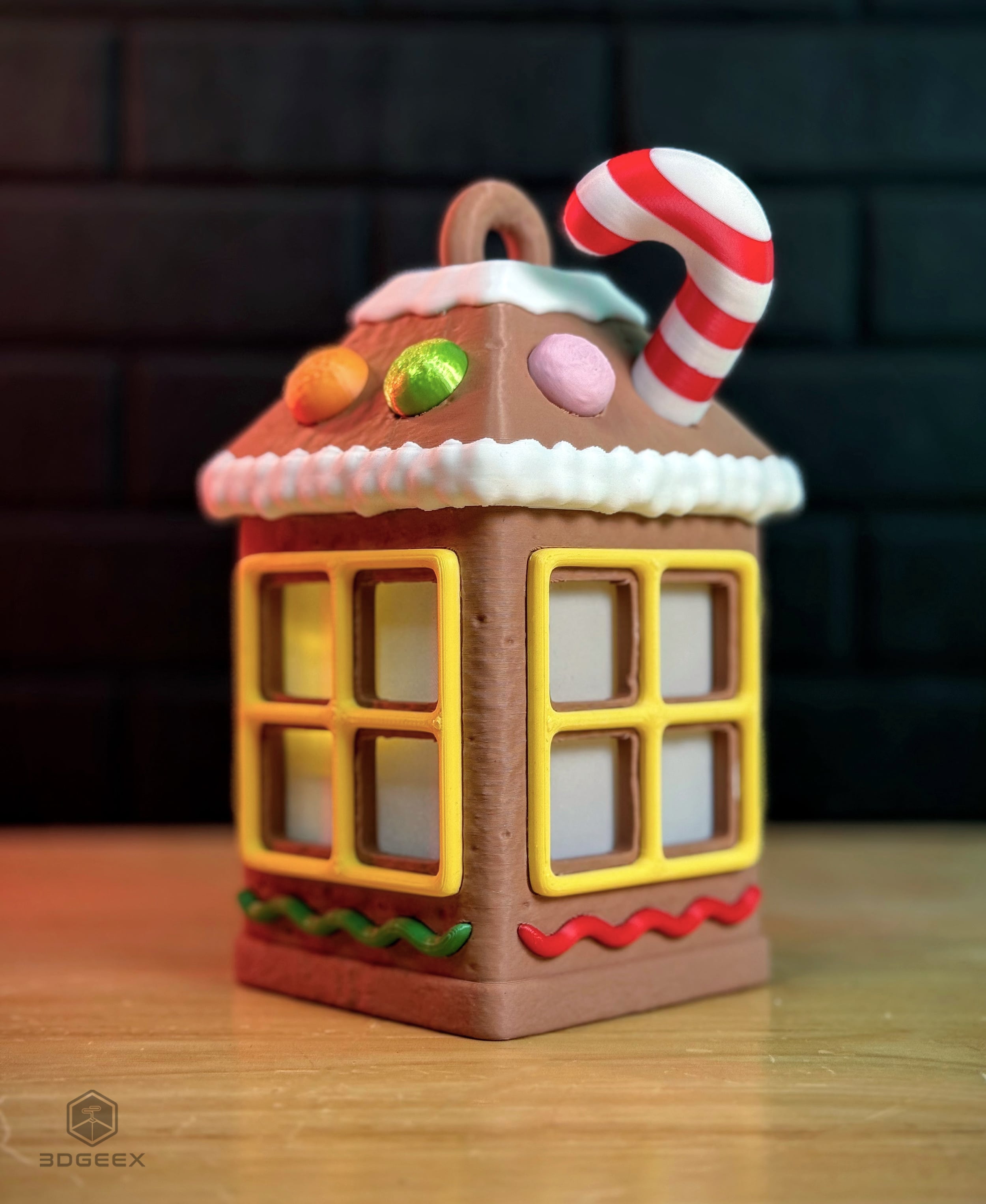 Gingerbread House Lantern 3d model