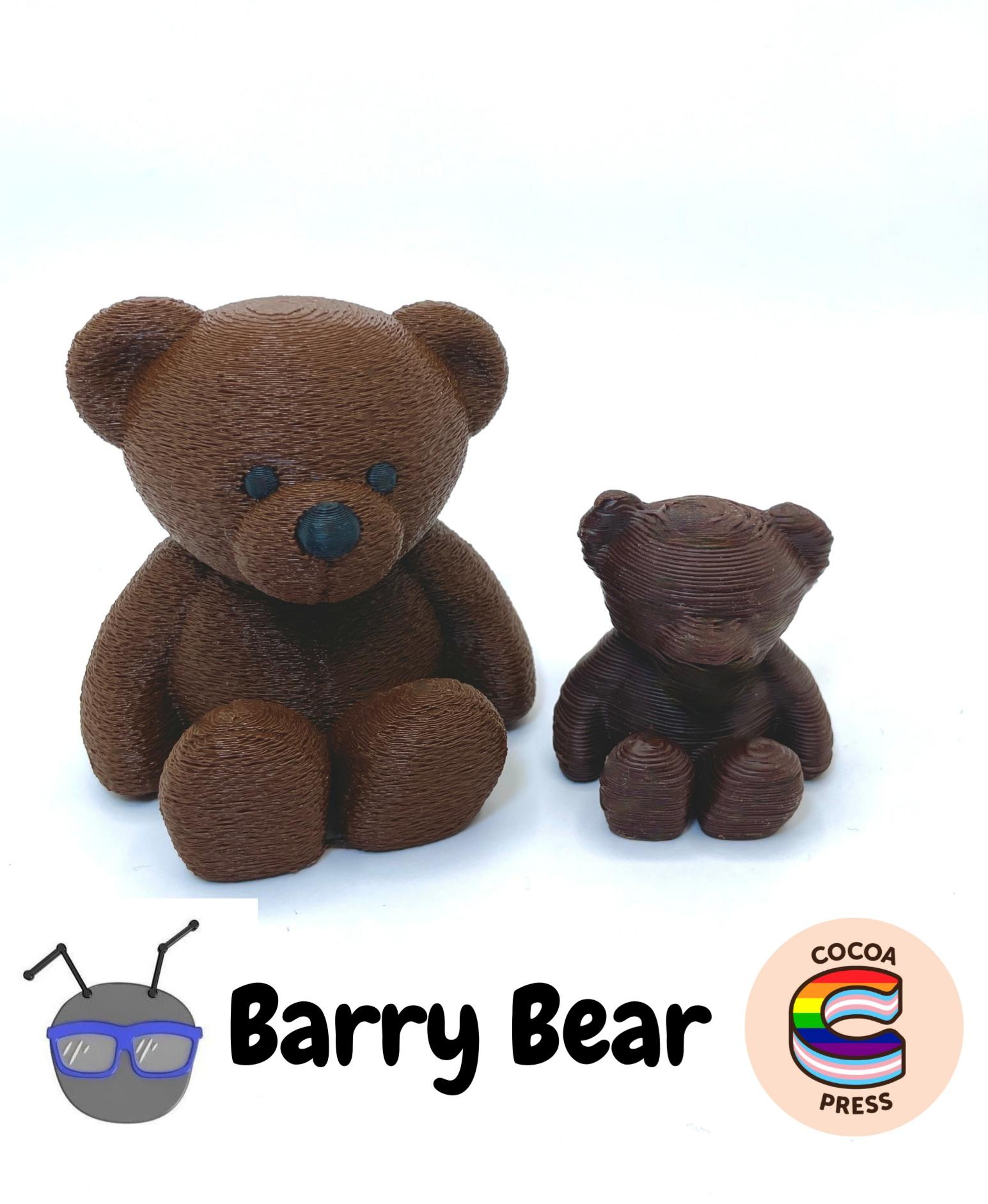 Barry Bear - One in Polymaker Brown PLA, one in Dark Chocolate! - 3d model