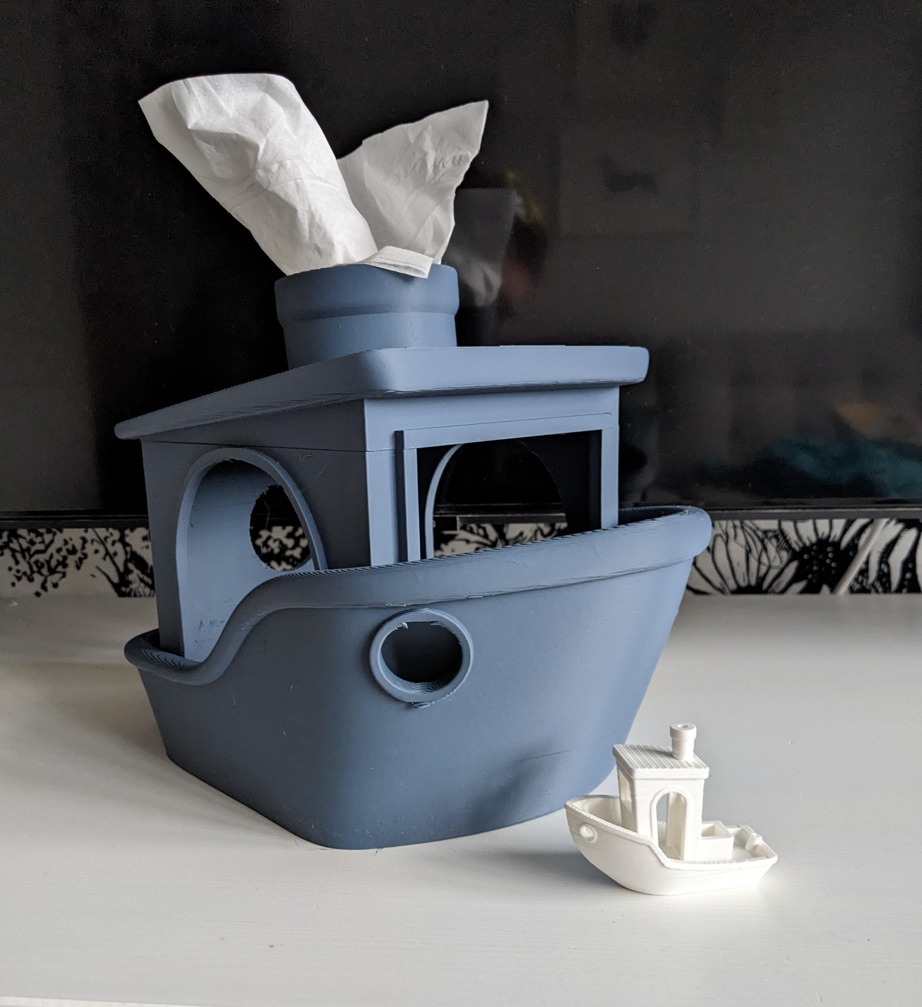 Tissue Box Cover - Benchy style 3d model