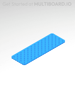 12x4 MU - Small Thread SU - MultiBoard Plate 3d model