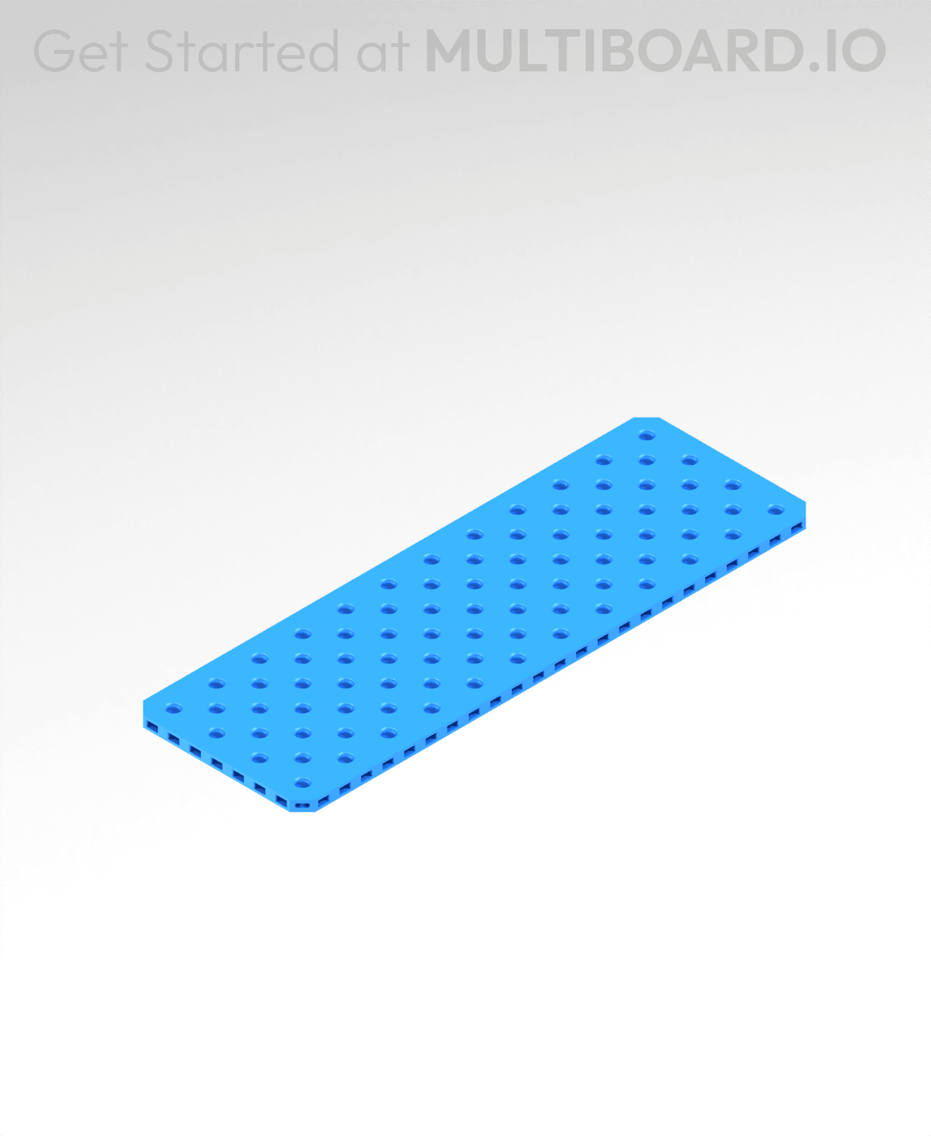 12x4 MU - Small Thread SU - MultiBoard Plate 3d model