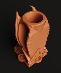 Gothic Gargoyle Organizer | Cathedral Guardian Planter | Dark Fantasy Vase | Gothic Desk Decor 3d model