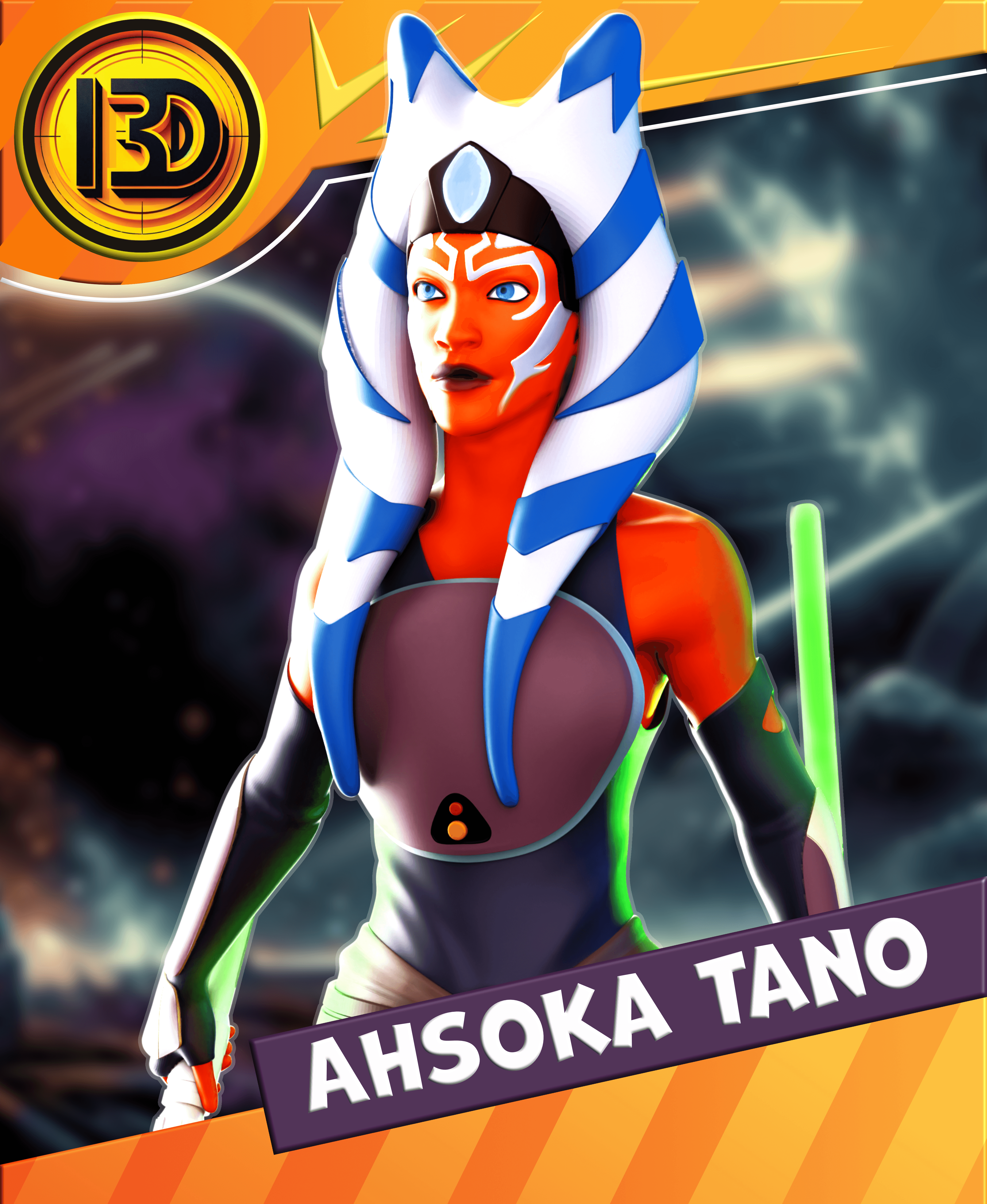 Ahsoka Tano bust 3d model