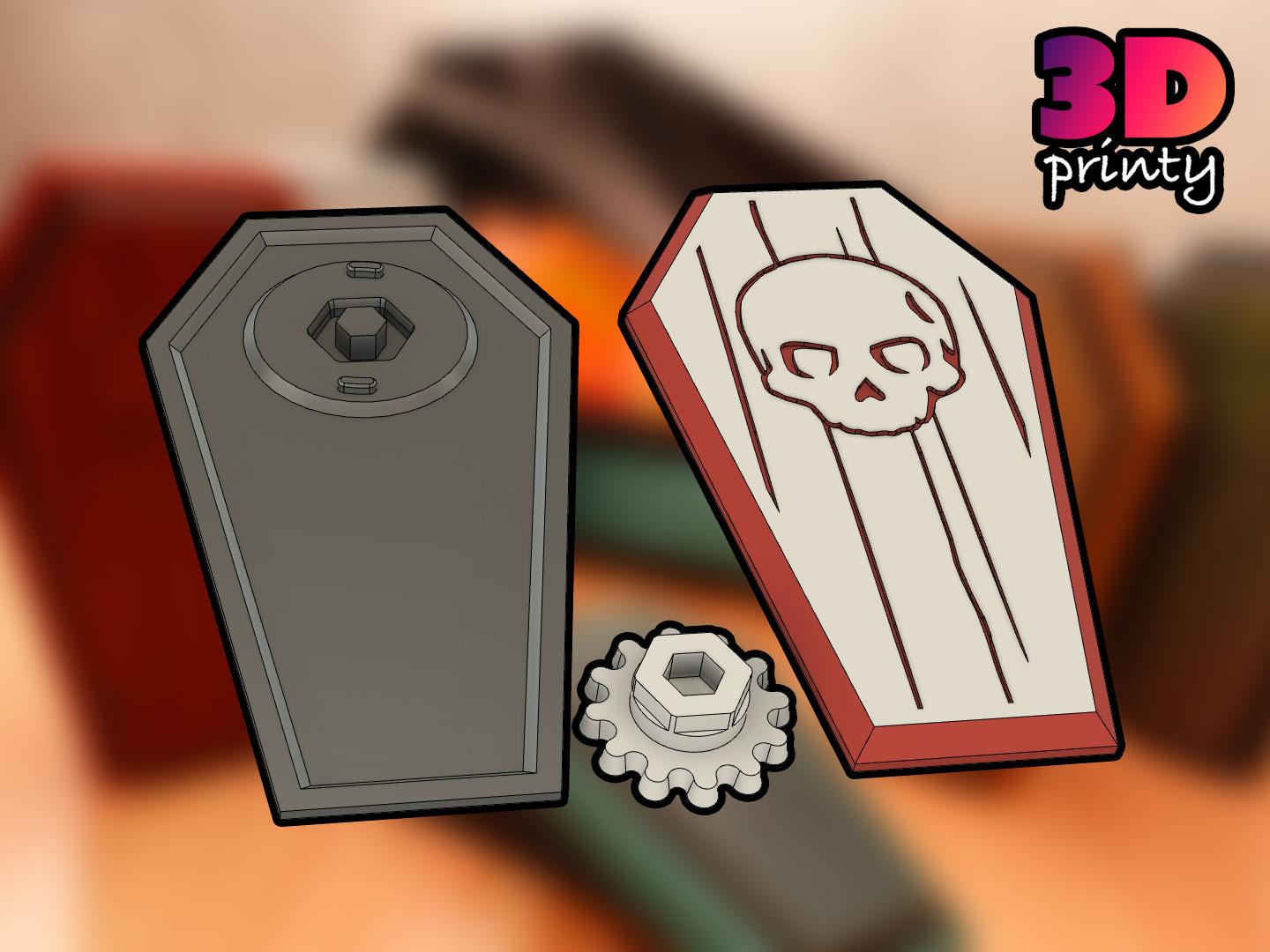 Twist Lock Coffin Remix - Extra Grippy Toppers 3d model