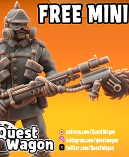 Death Trench Infantry unit -- FREE!! - Free Mini - 3d model