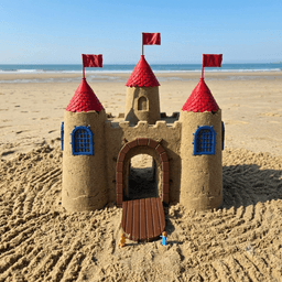 Sandcastle Decoration & Toy Set - Gate, Window, Towers 3d model