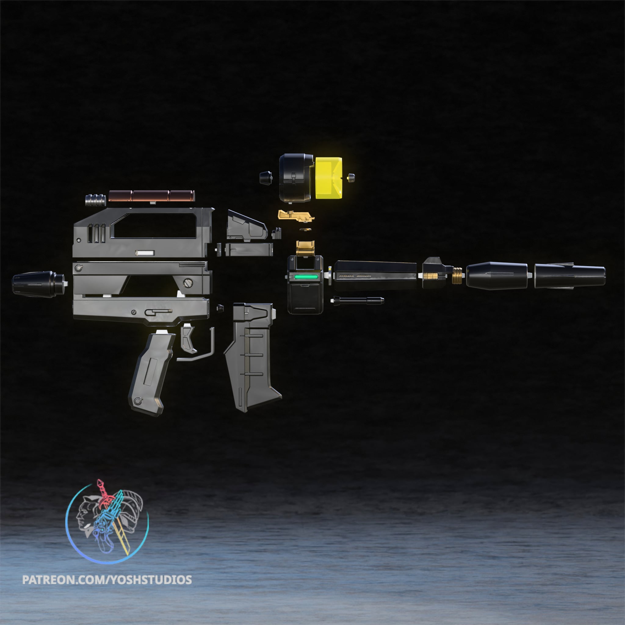 Mecha Gun 3D Printer STL File 3d model