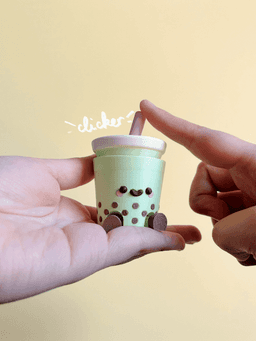 Cute Articulated & Clicker Bubble Tea | No AMS | Print-in-place | Support-free 3d model