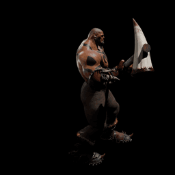 Orc Warrior with Dragon Tooth Hammer v2 3d model