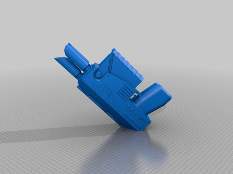 triple barrelled laspistol 3d model