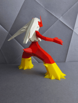 Blaziken Low Poly Pokemon 3d model