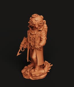 Steampunk Diver Figure STL | Deep Sea 3D Print | Nautical Sci-Fi 3d model