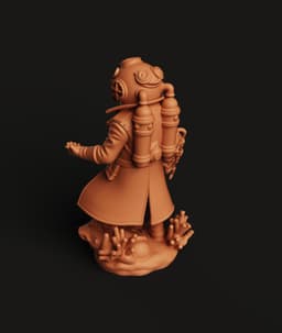 Steampunk Diver Figure STL | Deep Sea 3D Print | Nautical Sci-Fi 3d model