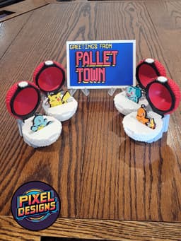 Greetings From Pallet Town & Pokeball 3d model