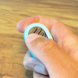 Magnetic Fidget Slider with Keychain, Ribbed Mini Sensory Toy, Quiet Enhanced Focus 3d model