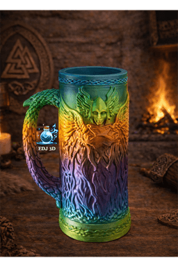 Elegant Valkyrie Tankard Can Koozie Slim Combo 3d model