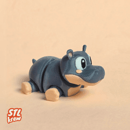 Flexi cute Hippo - Hippito 3d model
