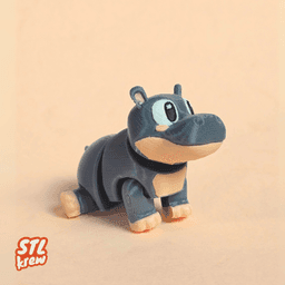 Flexi cute Hippo - Hippito 3d model