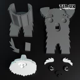 SCHNAUZER GLASSES HOLDER 3d model