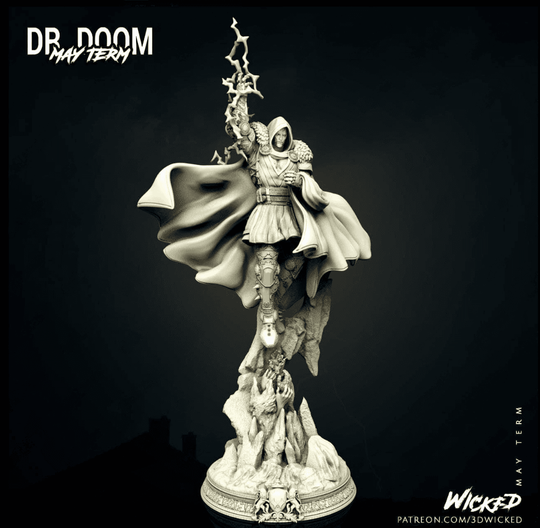 WICKED MARVEL DR DOOM STATUE: TESTED AND READY FOR 3D PRINTING 3d model