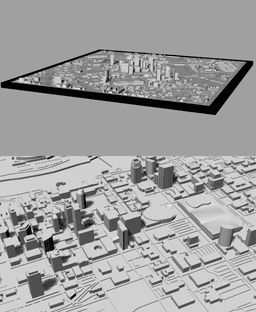 NASHVILLE, Skyline 3d map 3d model