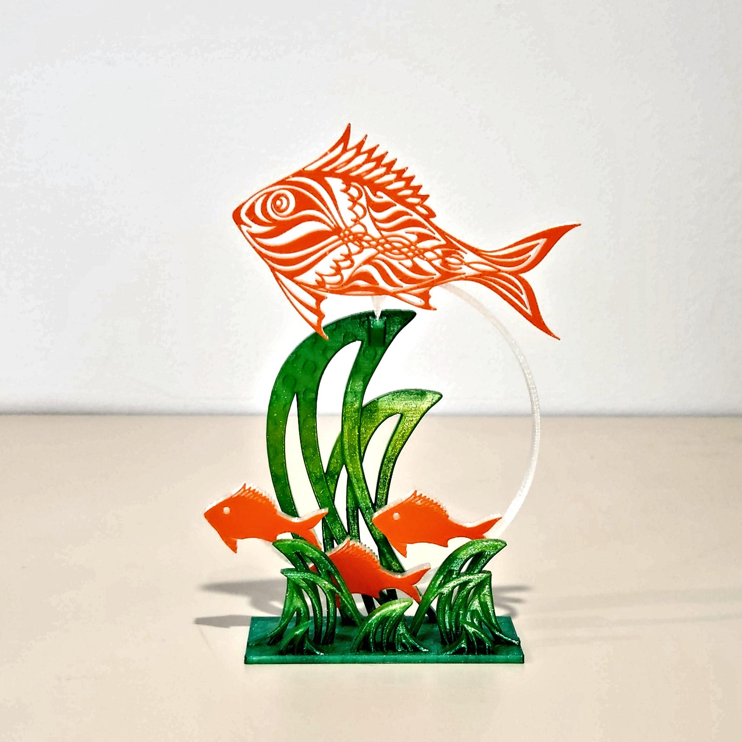 Swimming Fishies Fidget Desk Toy 3d model