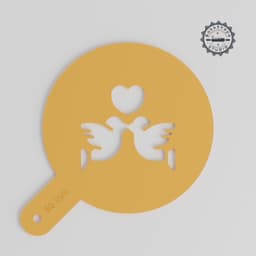 Dove Art Stencil Set, 5 Sizes, 20-60 mm, for Latte, Decor & Painting, Perfect for Powders & Edible Glitters PRODUCT_1425 3d model