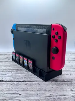 Basic Switch Stand and Game Holder 3d model