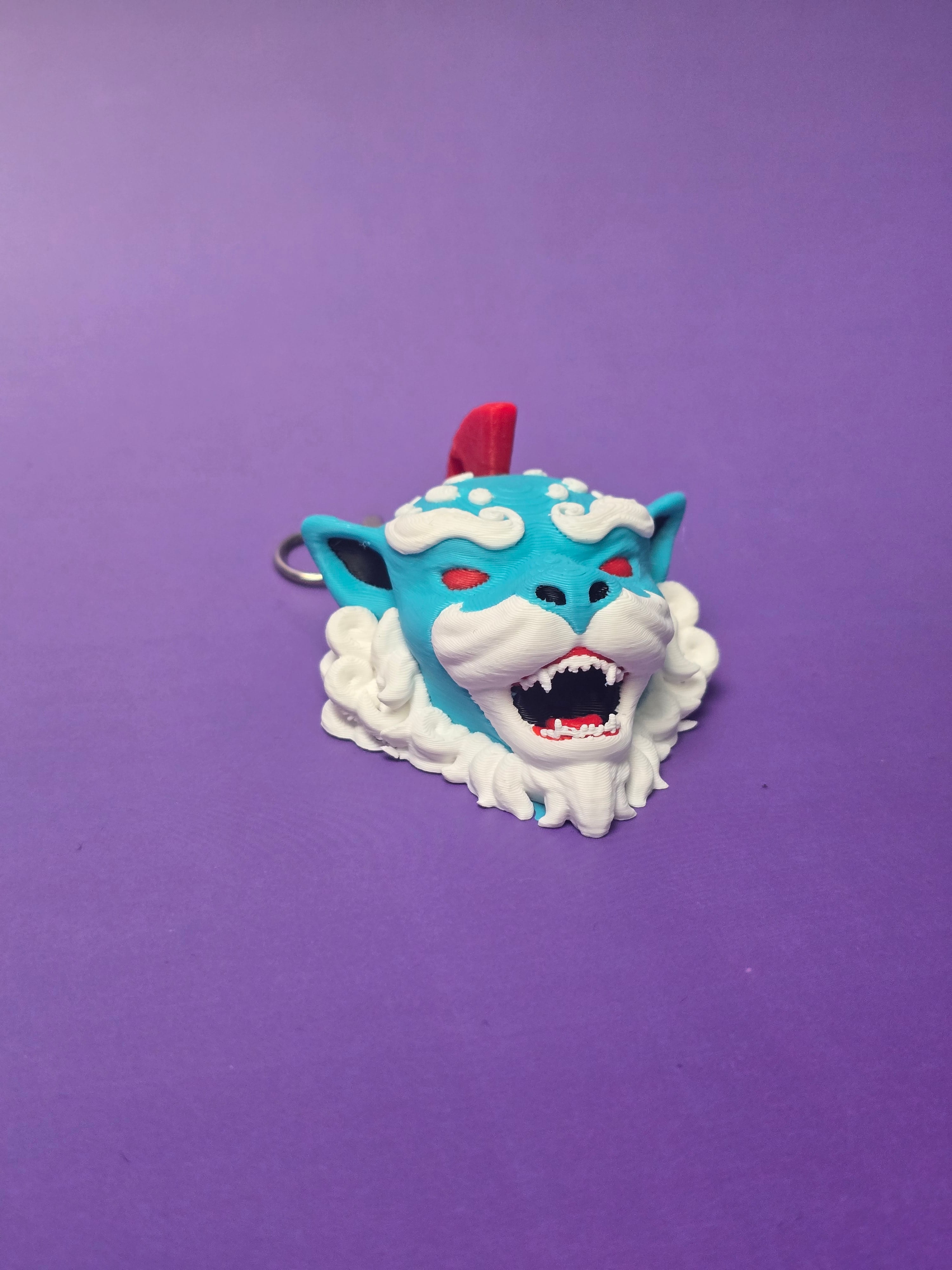 Fu Dog with Mohawk Keychain 3d model