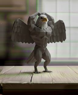 Gym eagle lowpoly 3d model