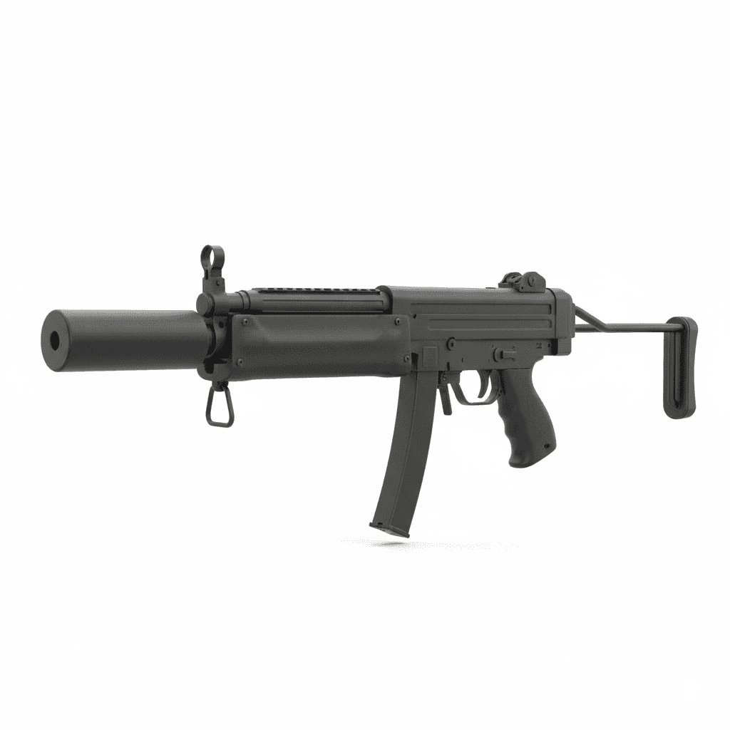 Gun Ingram M11 Compact Tactical Weapon 3d model