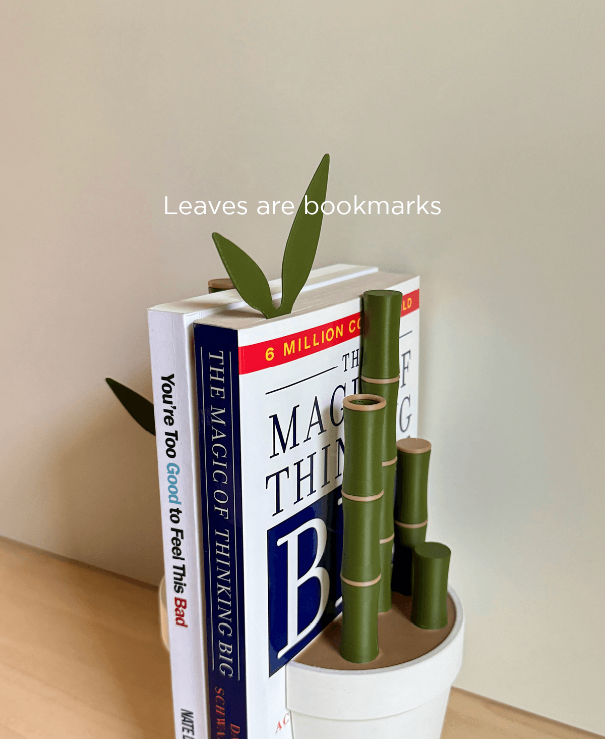 Bambooks, bookends with bookmarks. 3d model