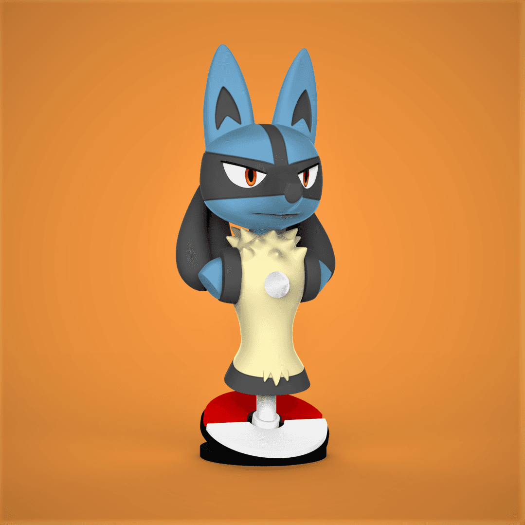 Lucario Pokemon Bust 3d model