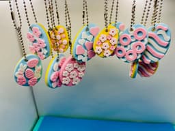 Easter Egg 8 Key Chain Assortment 3d model